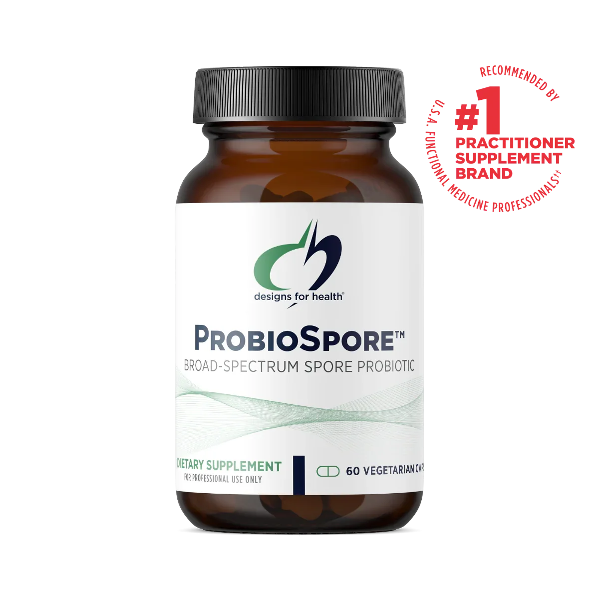 Designs for Health ProbioSpore — Probiotico de Esporas 10 mil millones UFC · Estable sin Refrigeracion