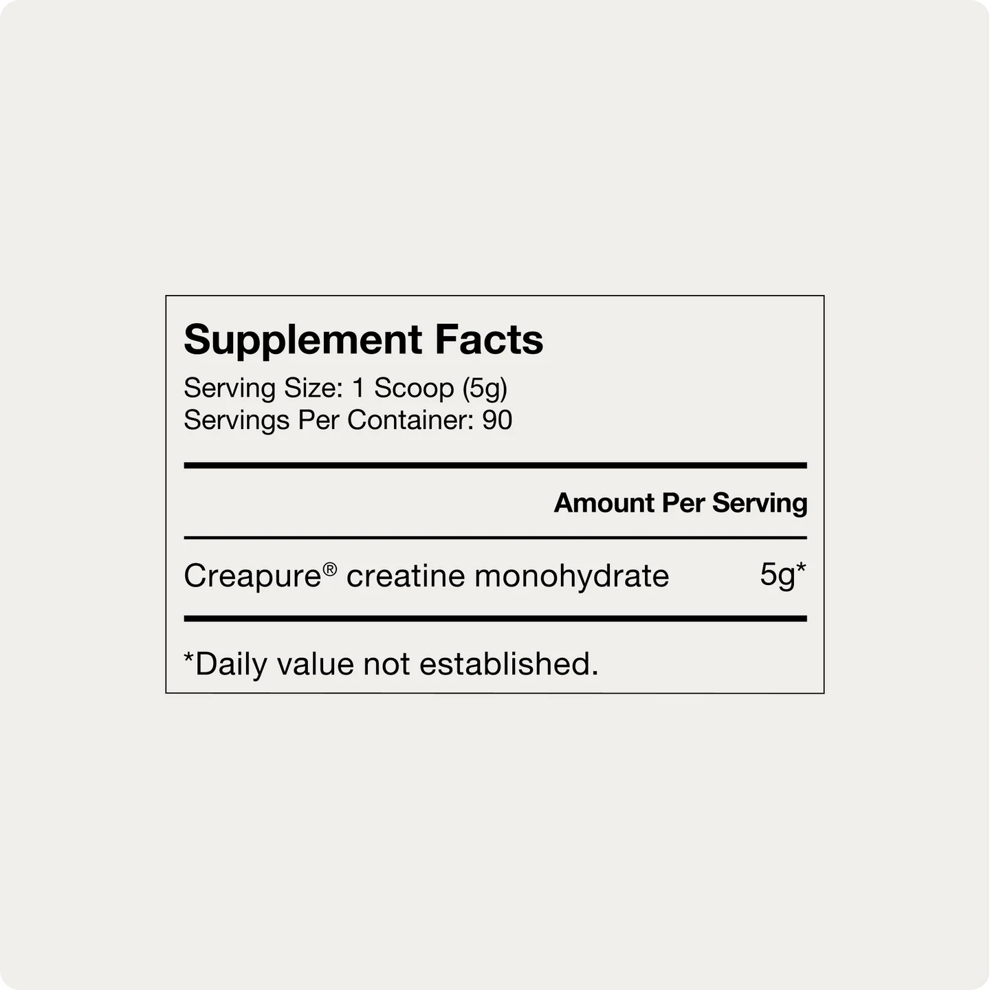 Momentous Creatine — Creapure Monohidrato 5 g · NSF Certified for Sport