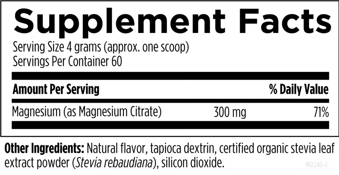 Designs for Health MagCitrate Polvo 240g