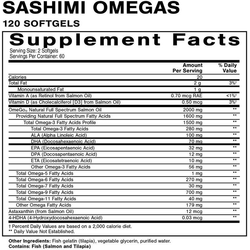 Supplement Facts — etiqueta oficial