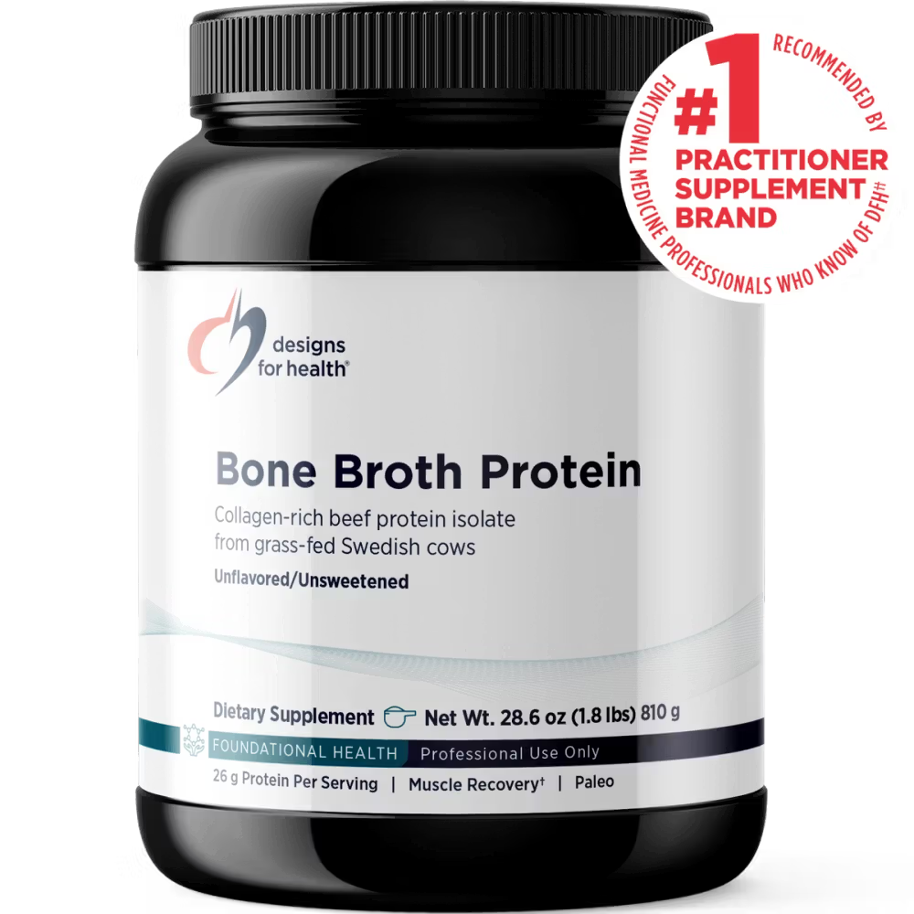 Designs for Health Proteina de Caldo de Hueso sin Sabor