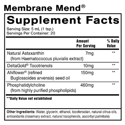 Quicksilver Scientific Membrane Mend — Fosfatidilcolina + Ahiflower · Liposomal · 100 ml