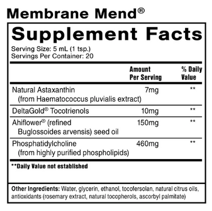 Quicksilver Scientific Membrane Mend — Fosfatidilcolina + Ahiflower · Liposomal · 100 ml