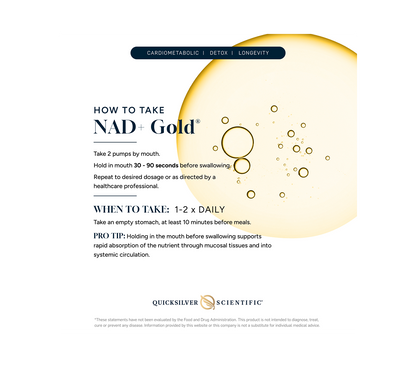 Quicksilver Scientific NAD+ Gold — Liposomal · 30 ml