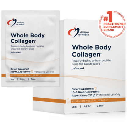 Whole Body Collagen Designs for Health 10 sobres — caja