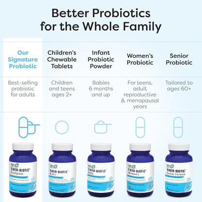 SFI Health Ther-Biotic Complete — Probiótico 12 Cepas · 25 mil millones UFC
