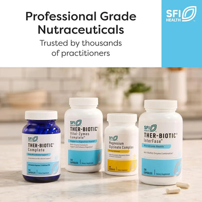 SFI Health Ther-Biotic Complete — Probiótico 12 Cepas · 25 mil millones UFC