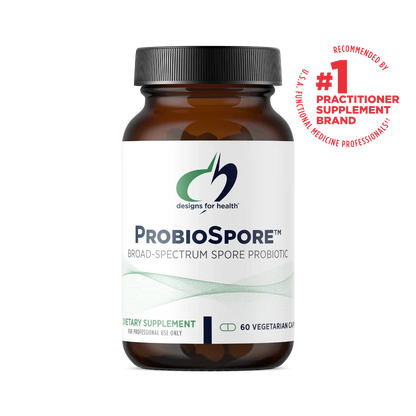 Designs for Health ProbioSpore — Probiótico de Esporas 10 mil millones UFC · Estable sin Refrigeración