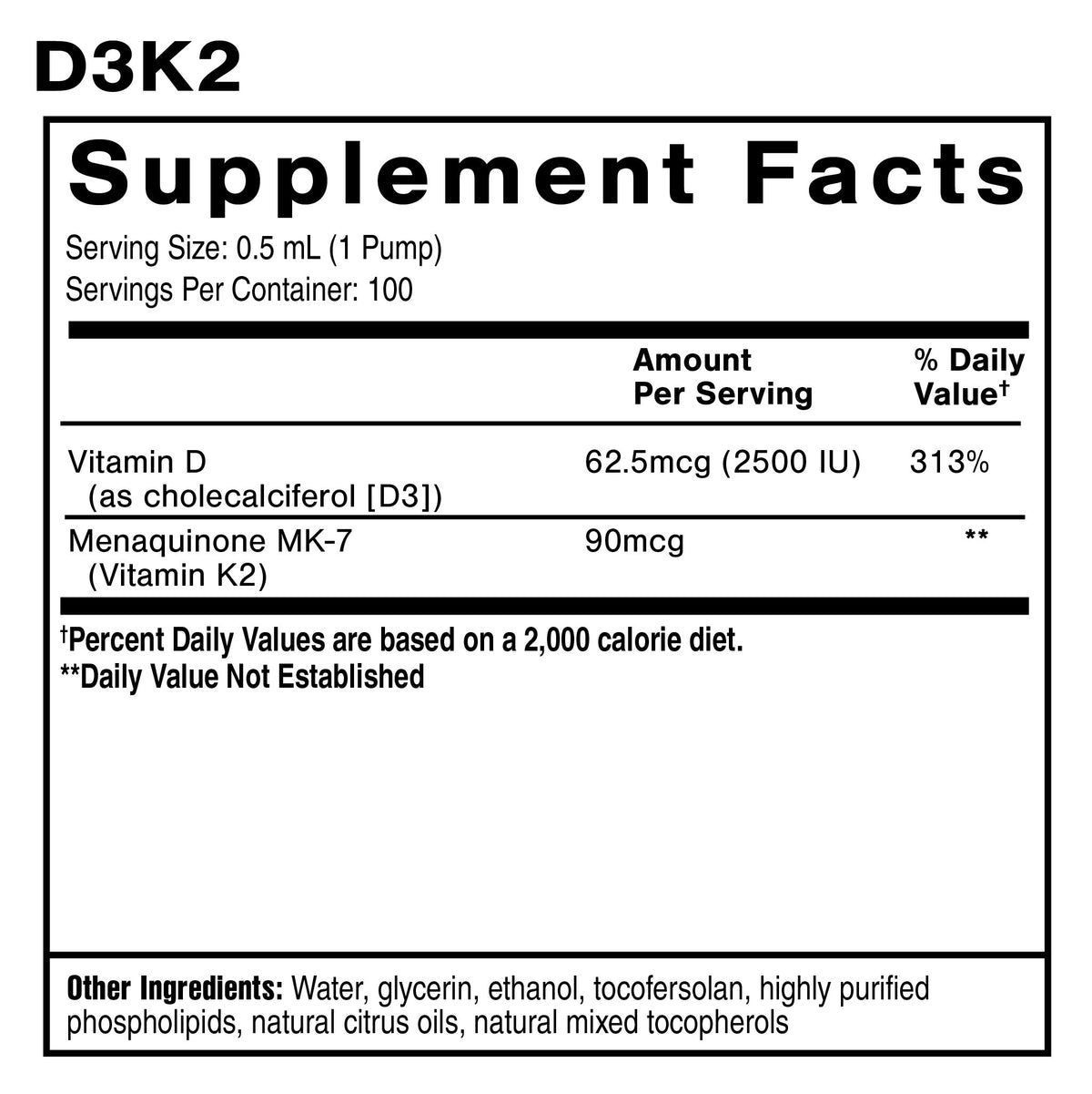 D3K2 de Quicksilver Scientific