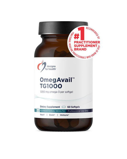 Designs for Health OmegAvail TG1000 — Omega-3 1.000 mg EPA+DHA por cápsula