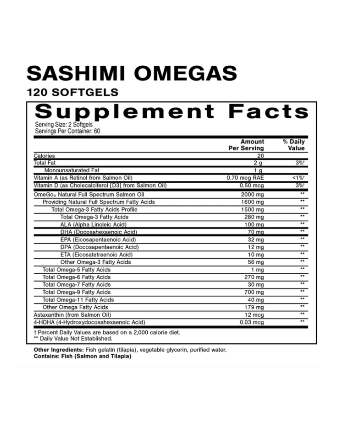 Sashimi Omegas™ 120 Softgel