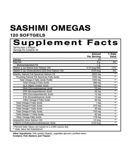 Quicksilver Scientific Sashimi Omegas — Omega-3 Liposomal · 120 cápsulas blandas