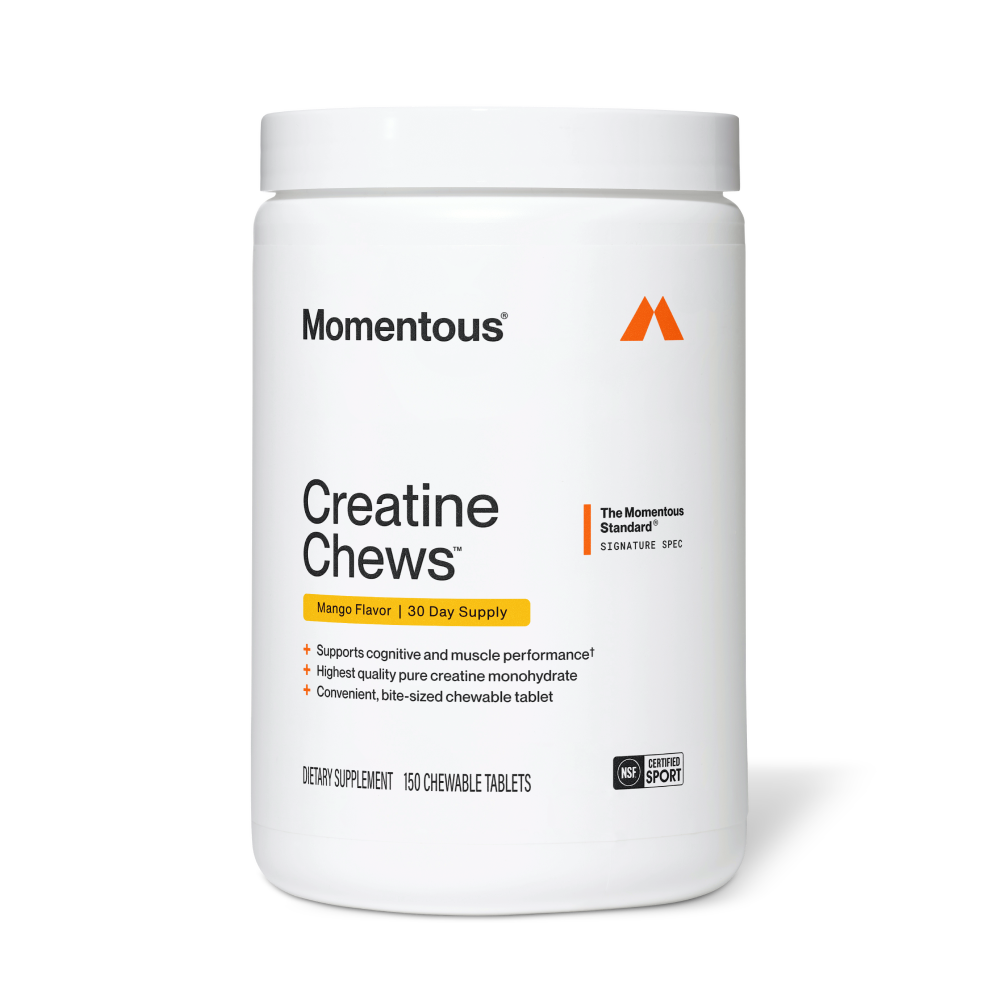Momentous Creatine Chews — Creatina Creapure® 1 g por tableta · Mango · 150 tabletas