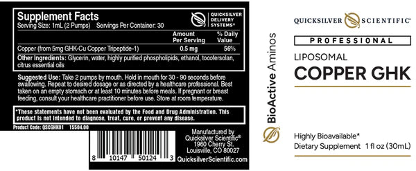 Liposomal Copper GHK