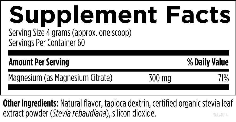 Supplement Facts — etiqueta oficial