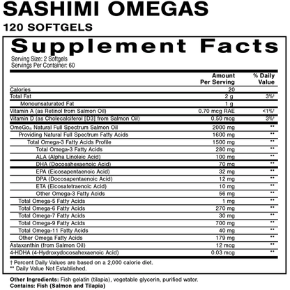 Supplement Facts — etiqueta oficial