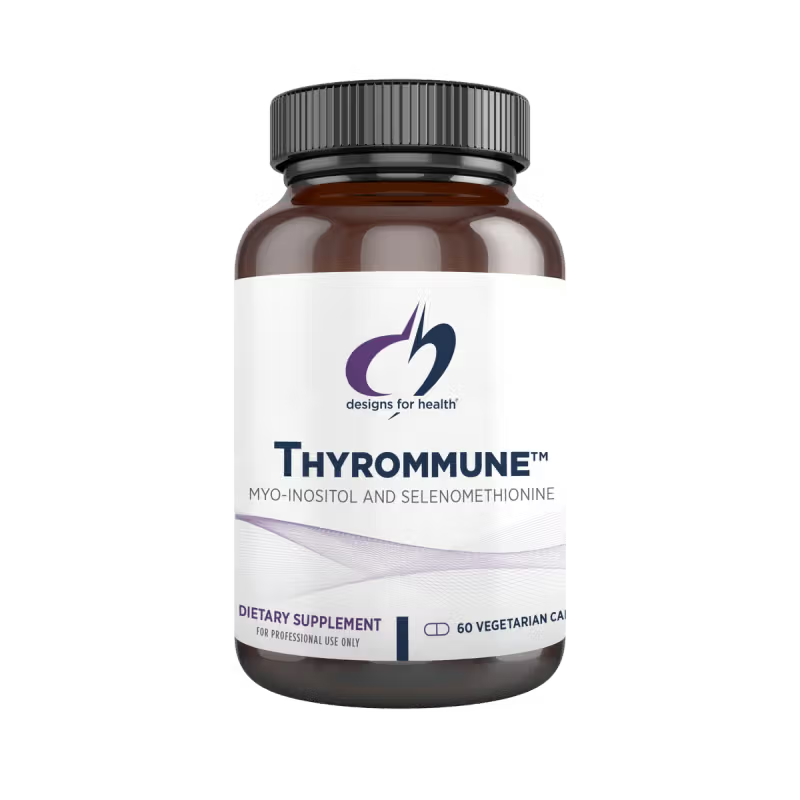 Designs for Health Thyrommune — Selenio 83 mcg + Mio-Inositol 600 mg · 60 cápsulas