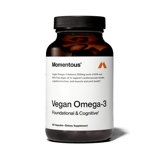 Momentous Vegan Omega-3 — EPA y DHA de Algas · NSF Certified for Sport