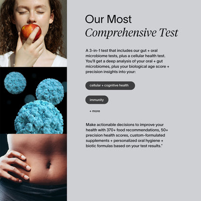 Viome Full Body Intelligence — Microbioma Intestinal + Oral + Expresión Genética · 50+ Puntajes