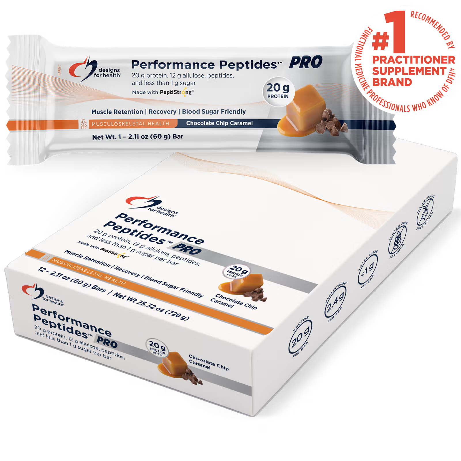 Designs for Health Performance Peptides™ PRO Bar 12 pk (60 g) Bar