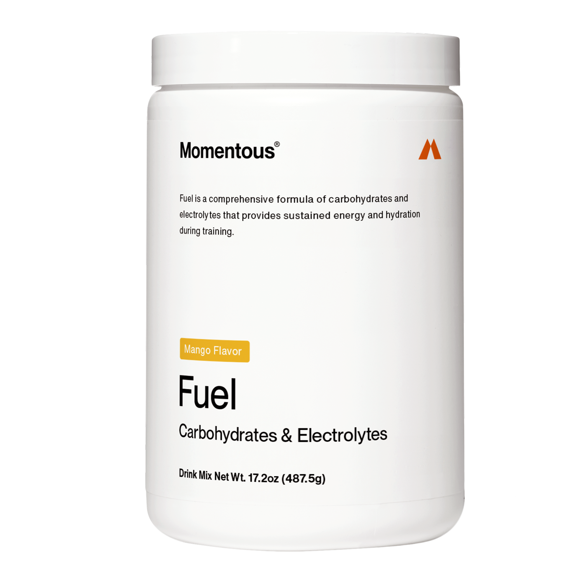 Momentous Fuel Mango, envase de 15 porciones