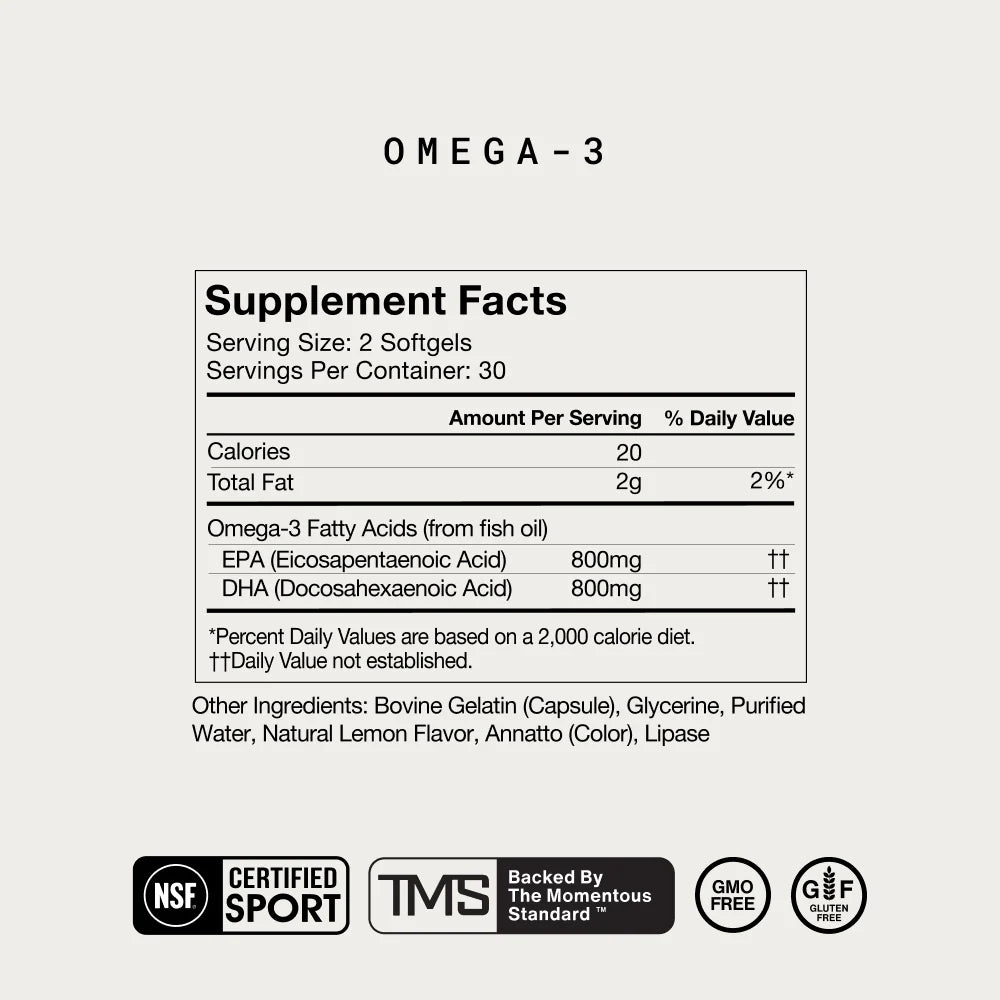 Momentous Omega-3 60 Count