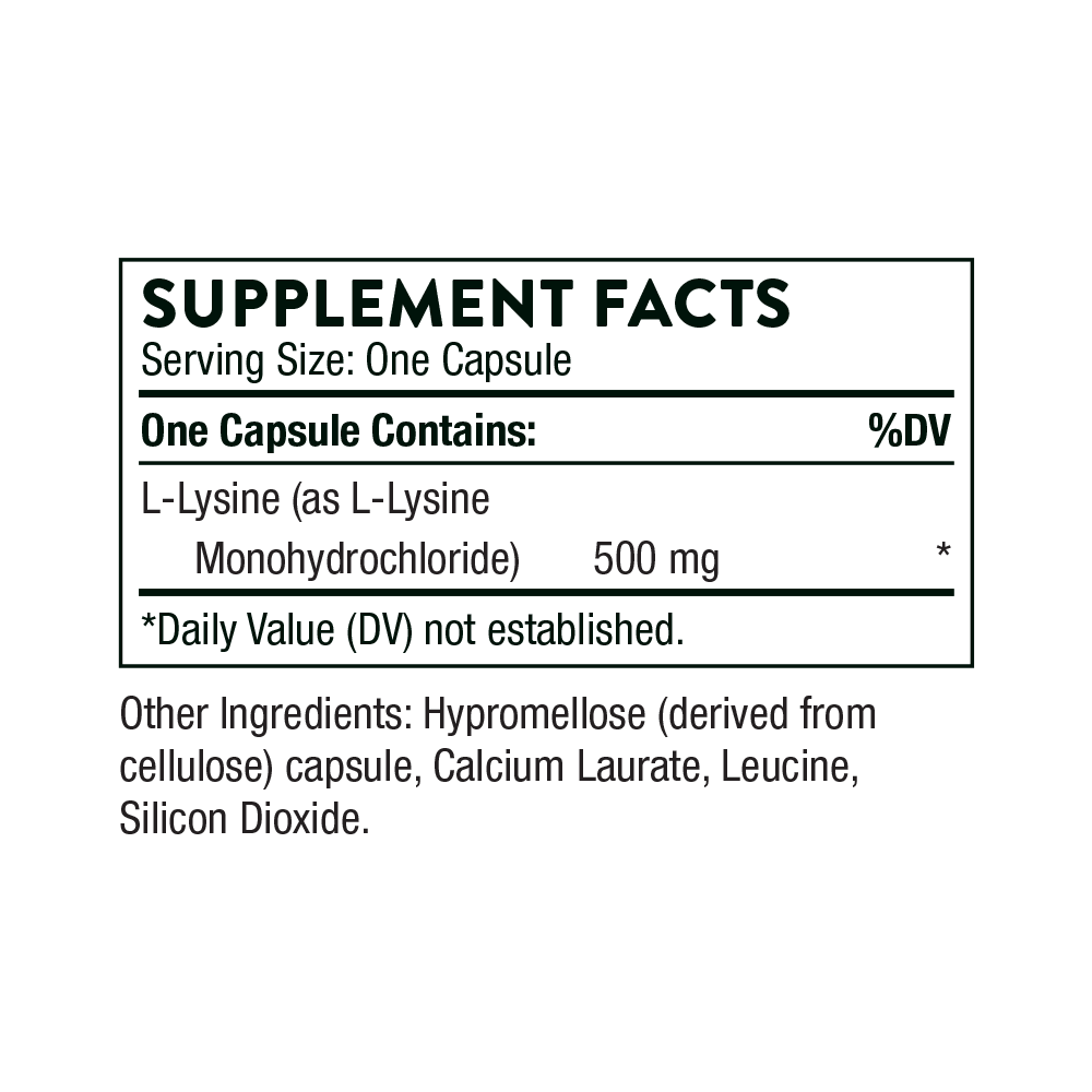 Thorne Lysine 500 MG